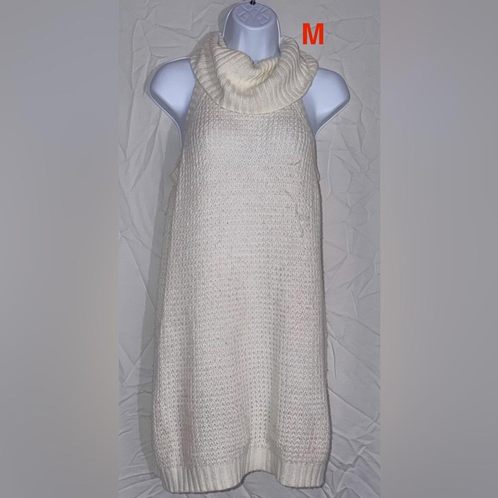 Elegant Cream Knit Dress